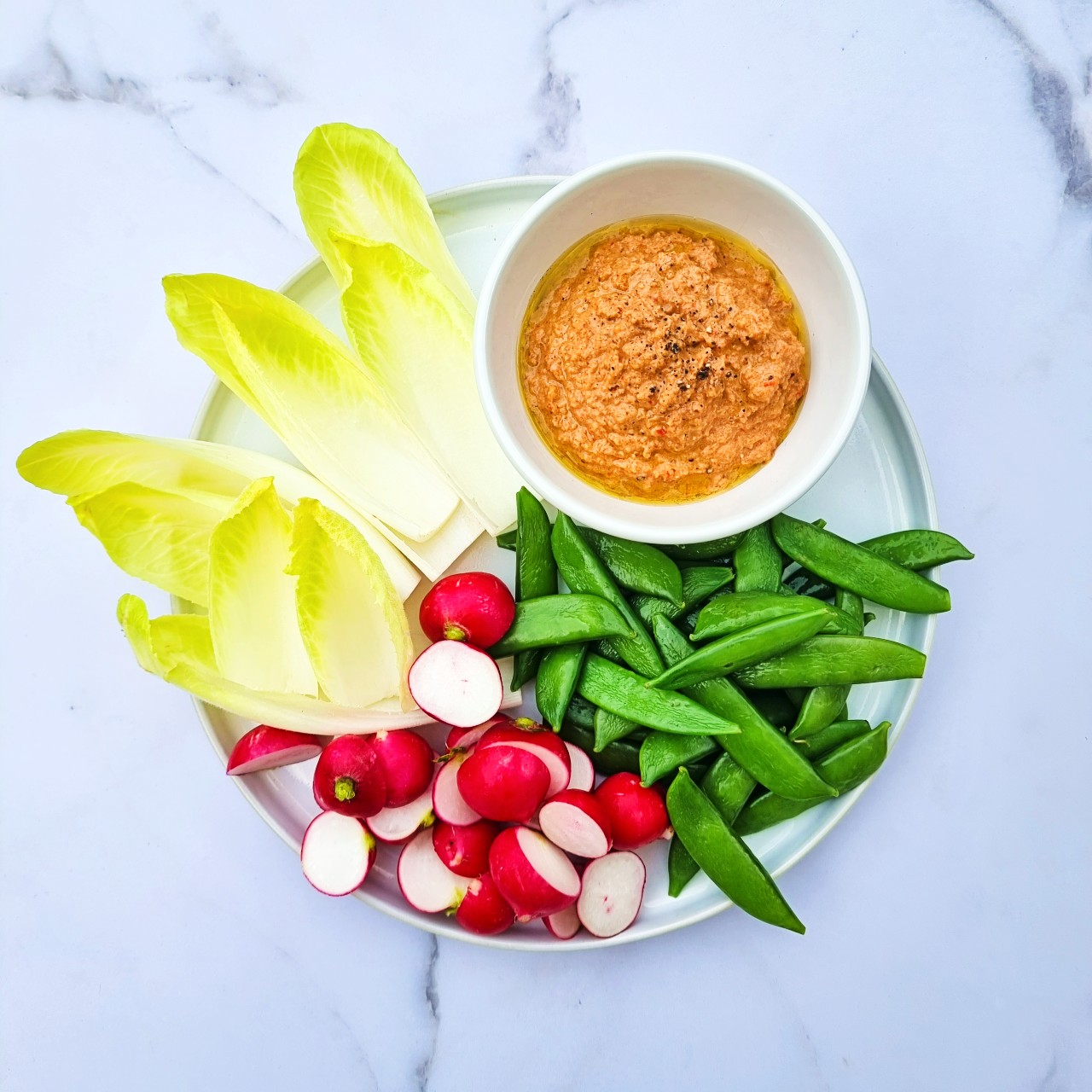 Walnut red pepper dip from How to go plant-based