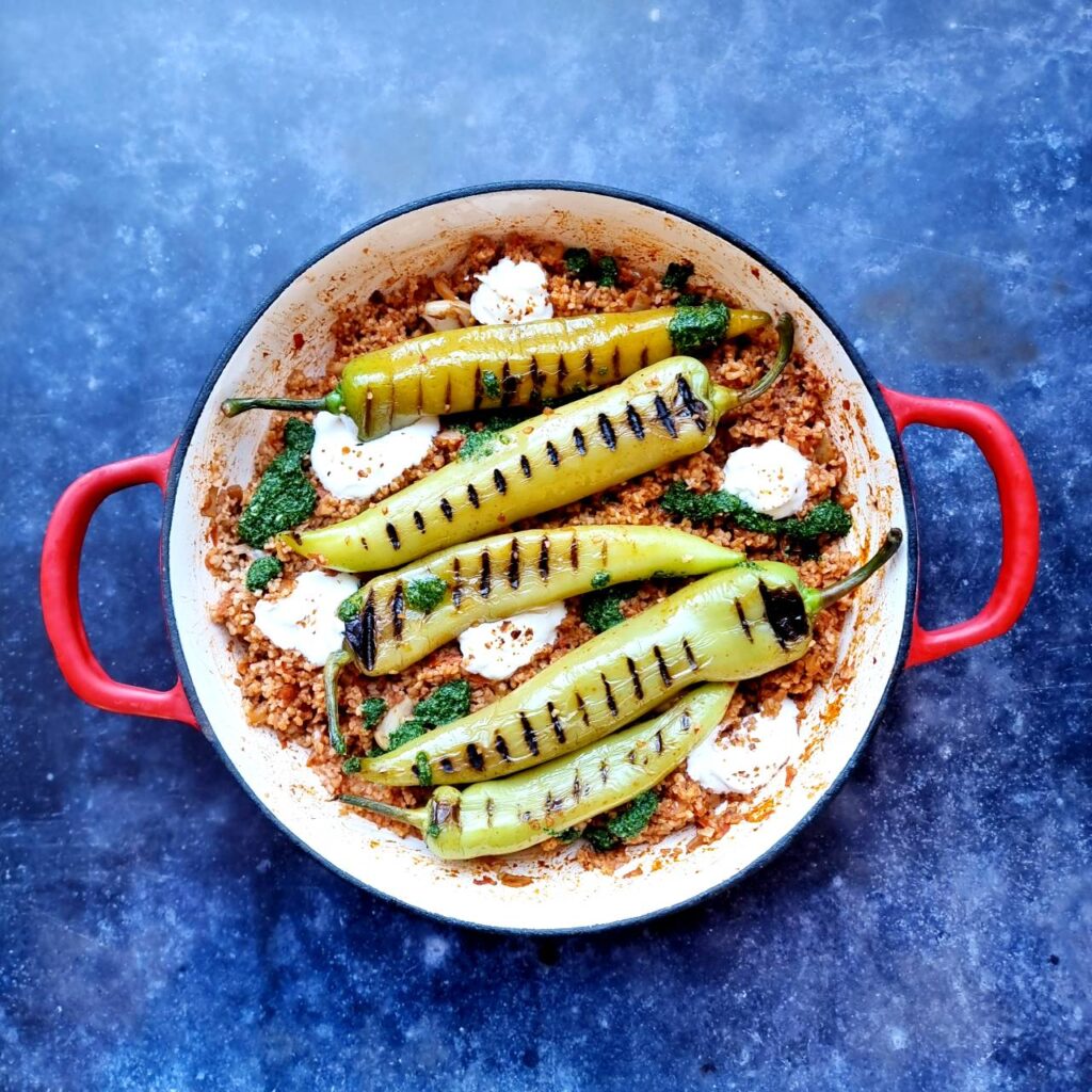 Green pepper bulgur