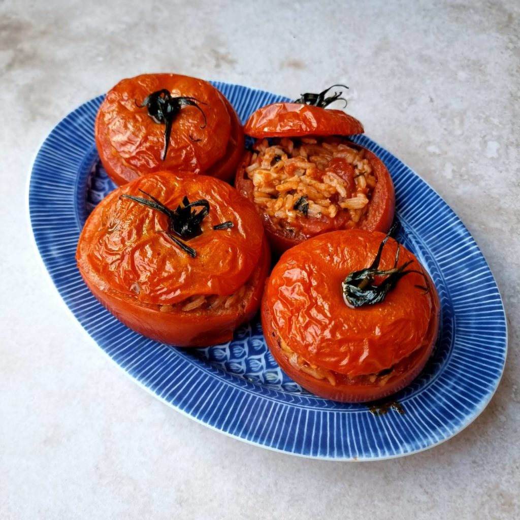 Greek stuffed tomatoes