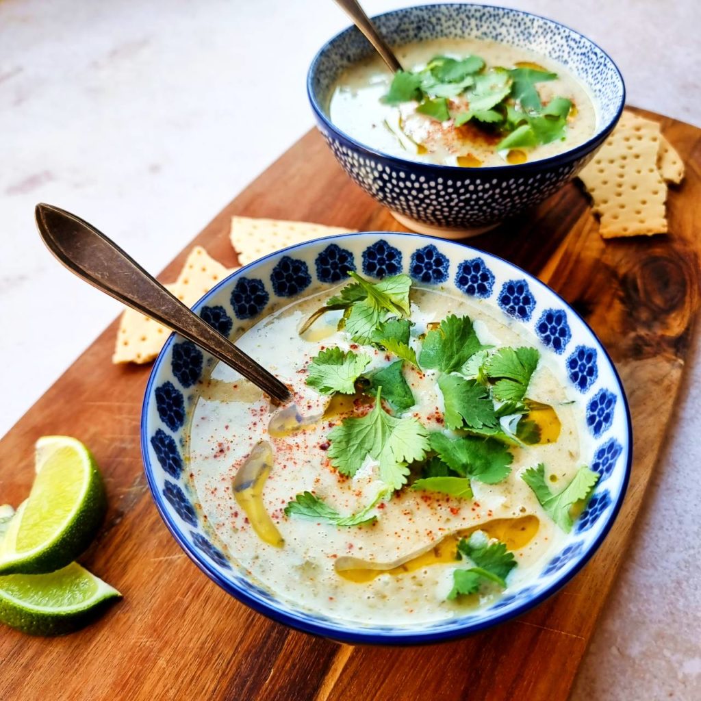 White bean and celery soup