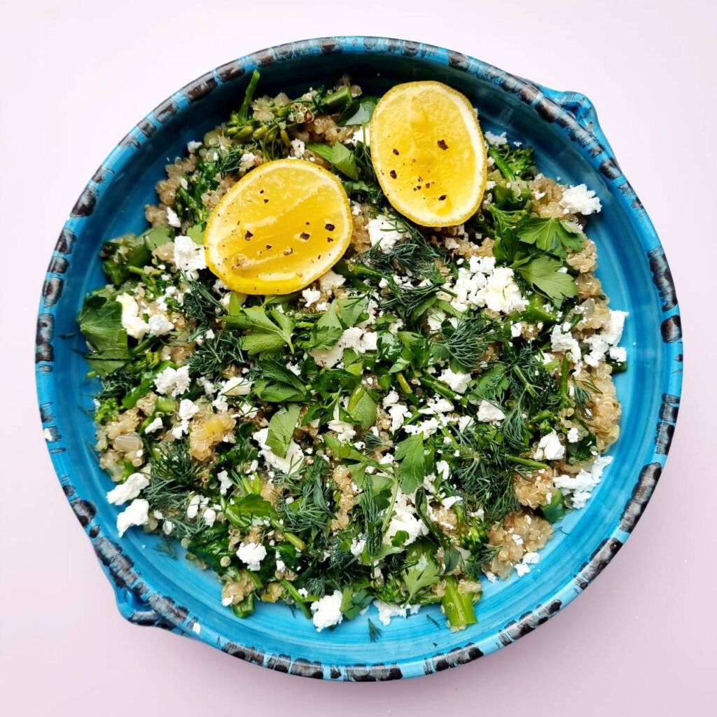 Feel Good _ Lemony spinach and feta quinoa