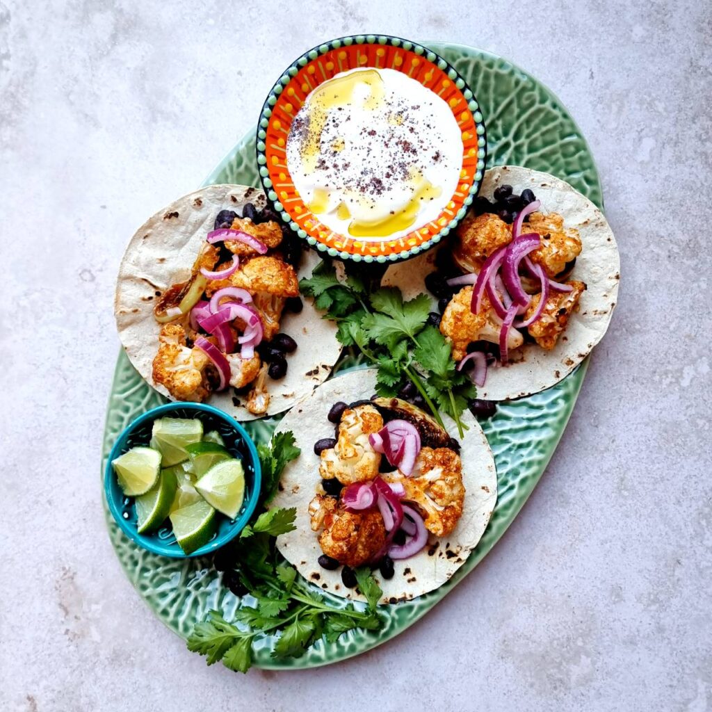 Meat Free Mexican _ Quick-roast cauliflower tacos